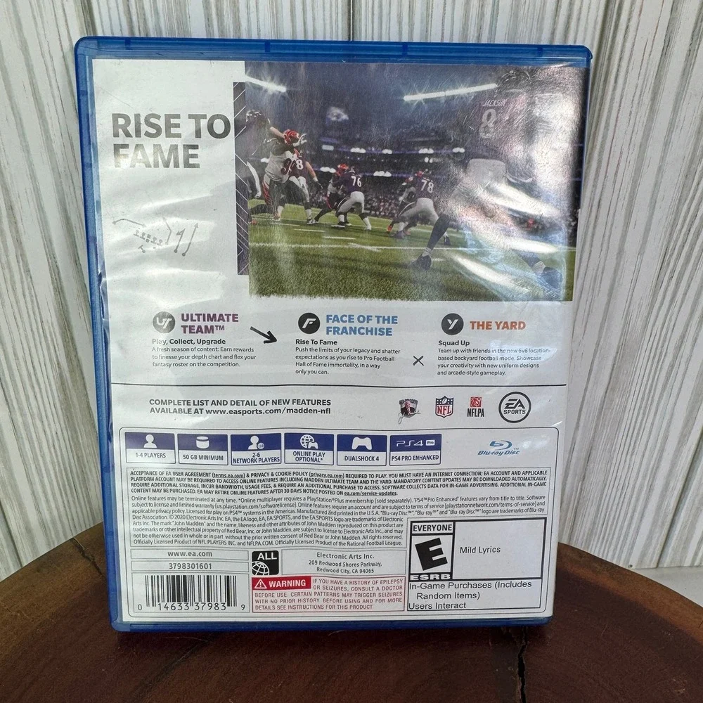 Madden NFL 21 Sony PlayStation 4 PS4 EA Sports Football Video Game Lamar Jackson
